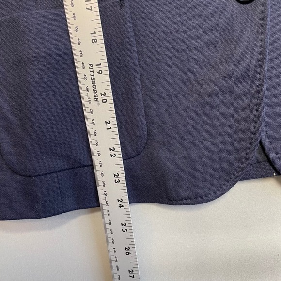 NWT Talbots Aberdeen Blazer Navy Blue Petite Size 14P Two Button Pockets - Picture 7 of 8